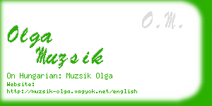 olga muzsik business card